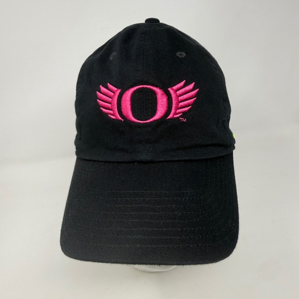 Nike Heritage86 Oregon Ducks Hat Mens Black Pink Winged O Logo Adjustable Cap